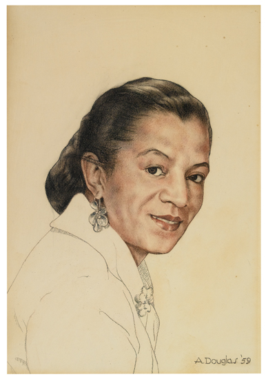 AARON DOUGLAS (1899 - 1979) Portrait of Alta.